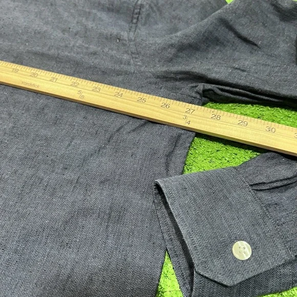 Bonobos Linen Button Down 2XL Long Big & Tall Standard Fit Casual Preppy Navy - Picture 3 of 6